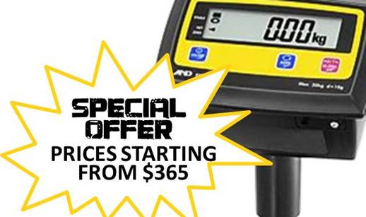 EM Value Parcel Scales - A&D Quality from only $480 (ex GST)!
